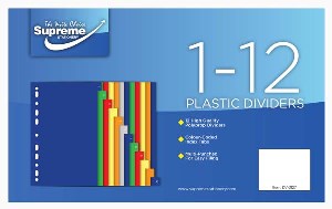 SUBJECT DIVIDERS PLASTIC 1-12 (DV-3127)